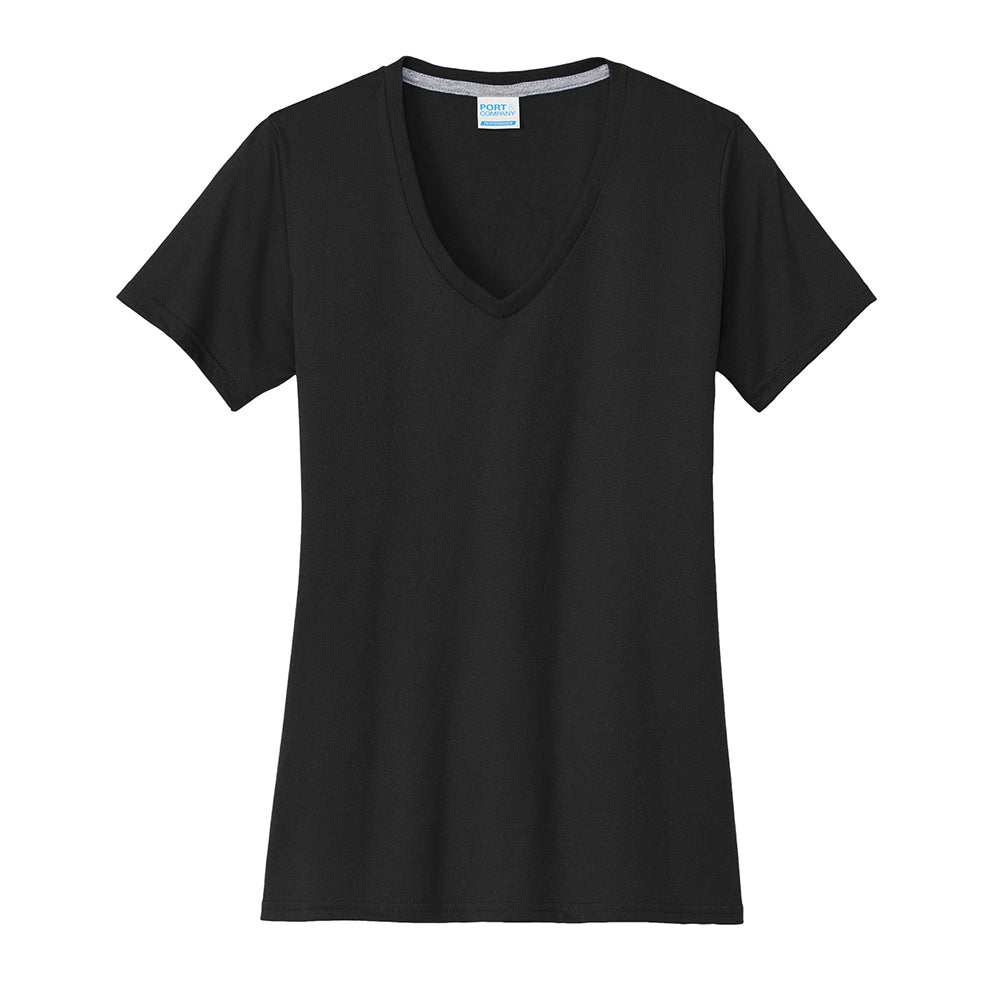 Port & Company LPC381V Women's Performance Blend V-Neck T-Shirt