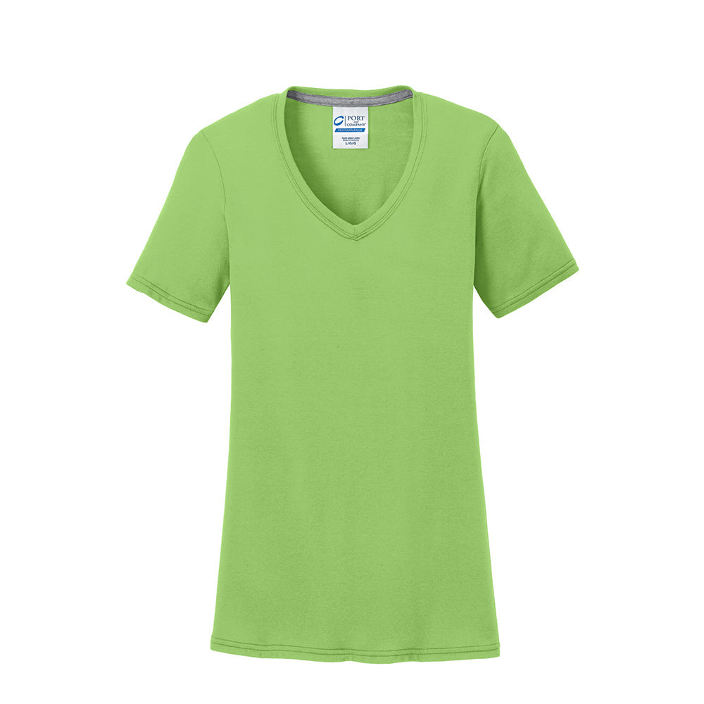 Port & Company LPC381V Women's Performance Blend V-Neck T-Shirt