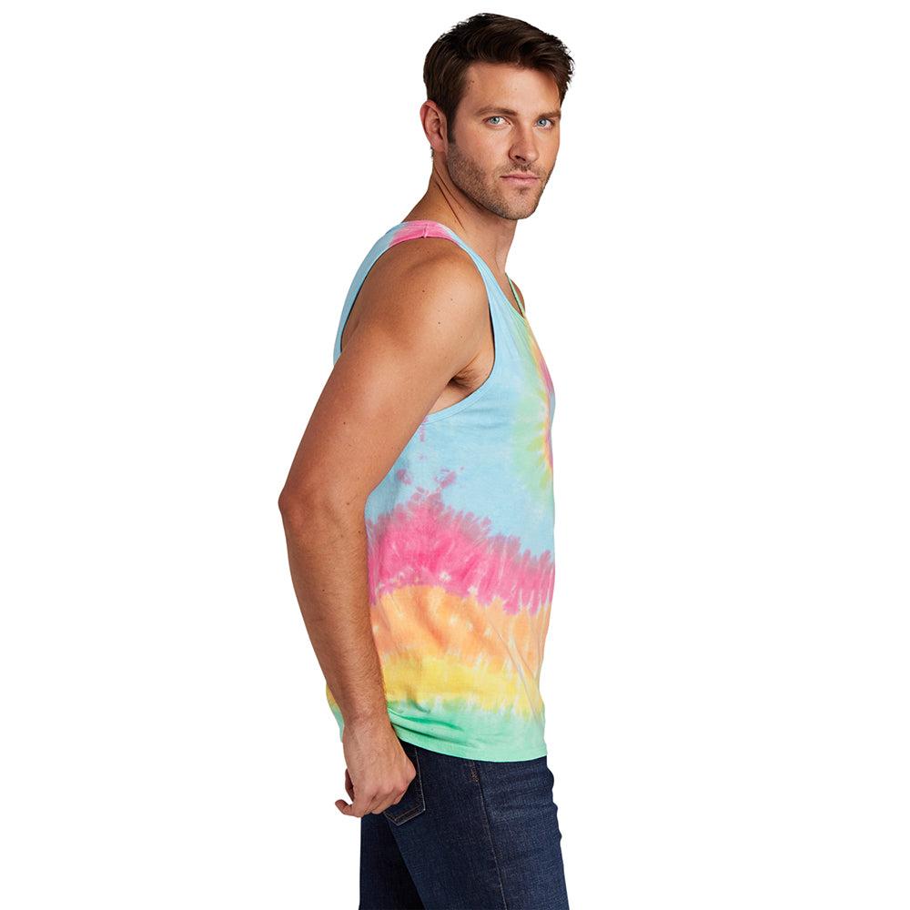 Port & Company PC147TT 100% Cotton Spiral Tie-Dye Tank Top