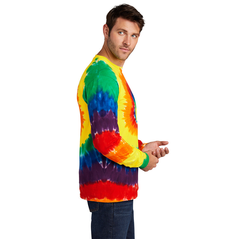 Port & Company PC147LS 100% Cotton Spiral Tie-Dye Long Sleeve T-Shirt