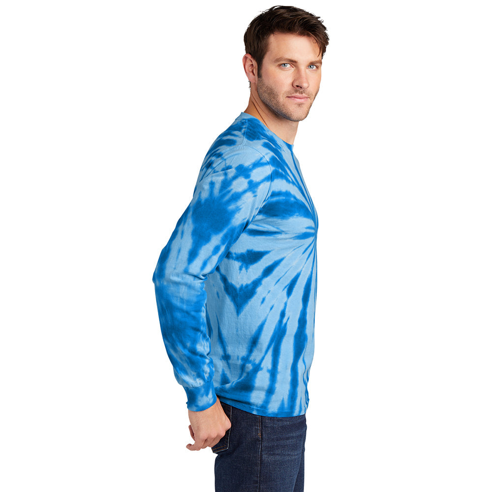 Port & Company PC147LS 100% Cotton Spiral Tie-Dye Long Sleeve T-Shirt