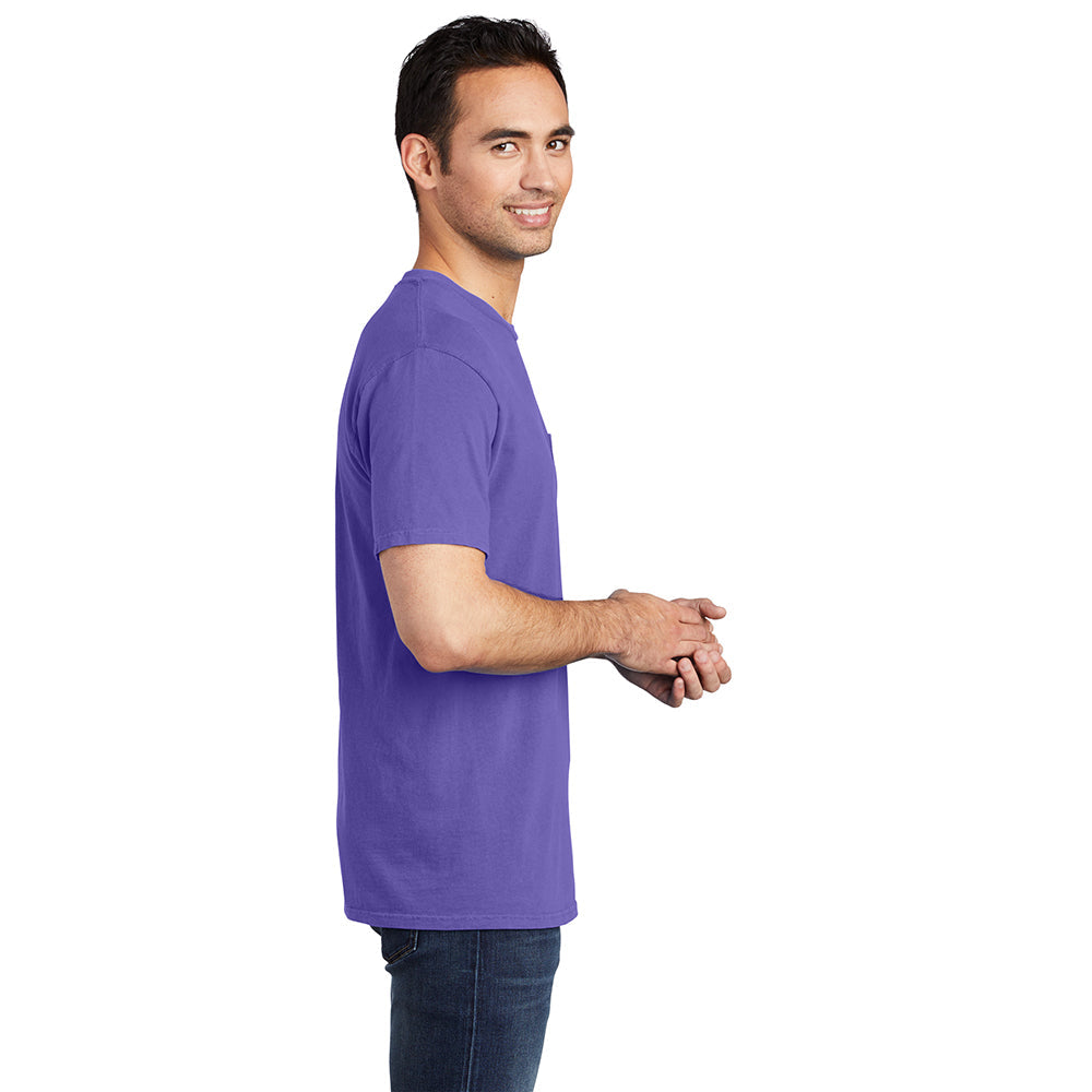 Port & Company PC099P Beach Wash® Garment-Dyed Ring Spun Pocket Tee