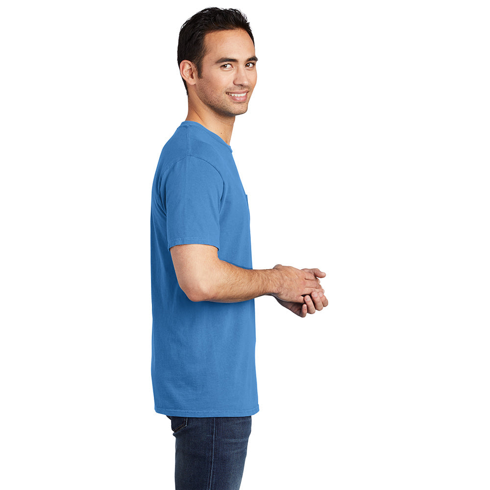 Port & Company PC099P Beach Wash® Garment-Dyed Ring Spun Pocket Tee