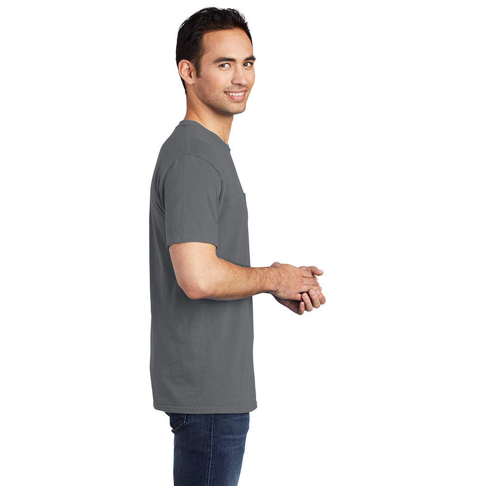 Port & Company PC099P Beach Wash® Garment-Dyed Ring Spun Pocket Tee