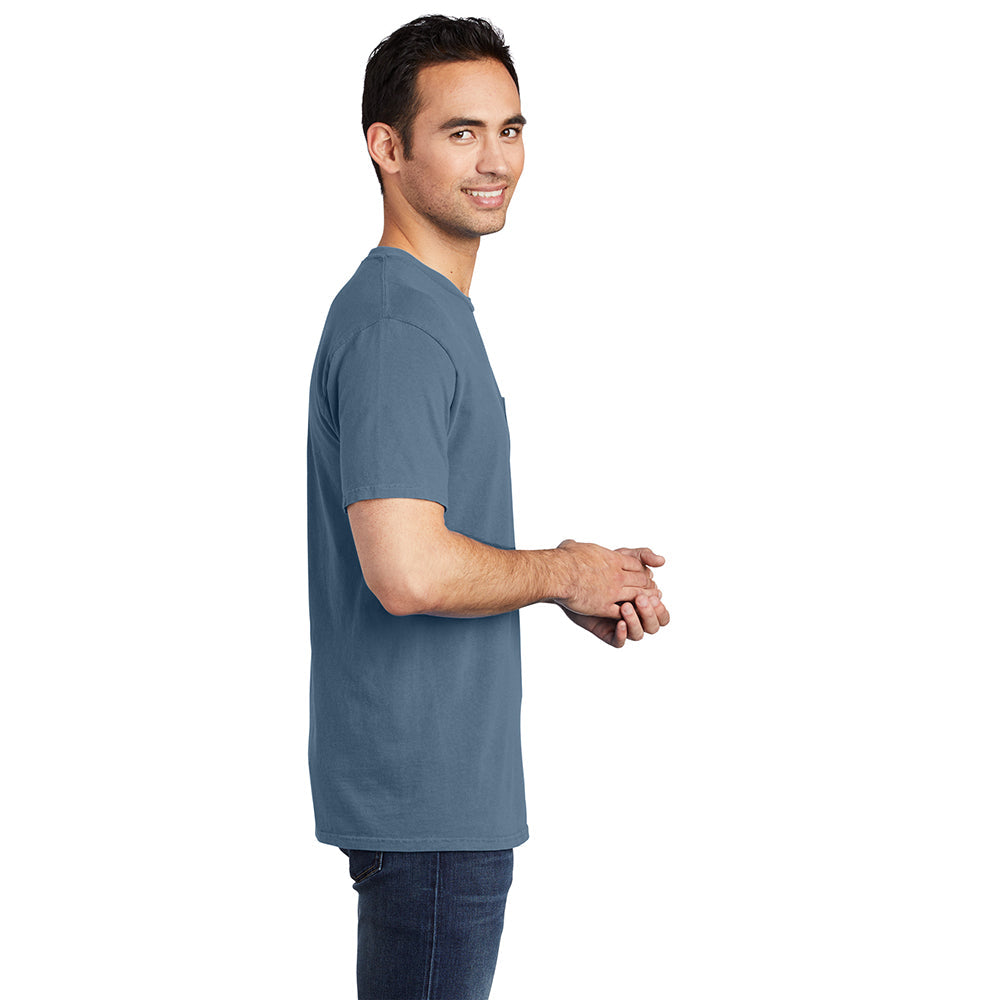 Port & Company PC099P Beach Wash® Garment-Dyed Ring Spun Pocket Tee