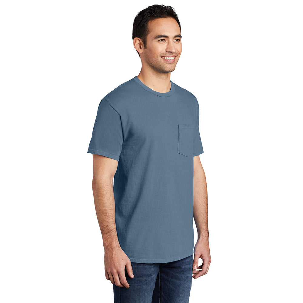 Port & Company PC099P Beach Wash® Garment-Dyed Ring Spun Pocket Tee