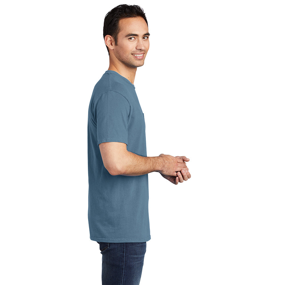 Port & Company PC099P Beach Wash® Garment-Dyed Ring Spun Pocket Tee