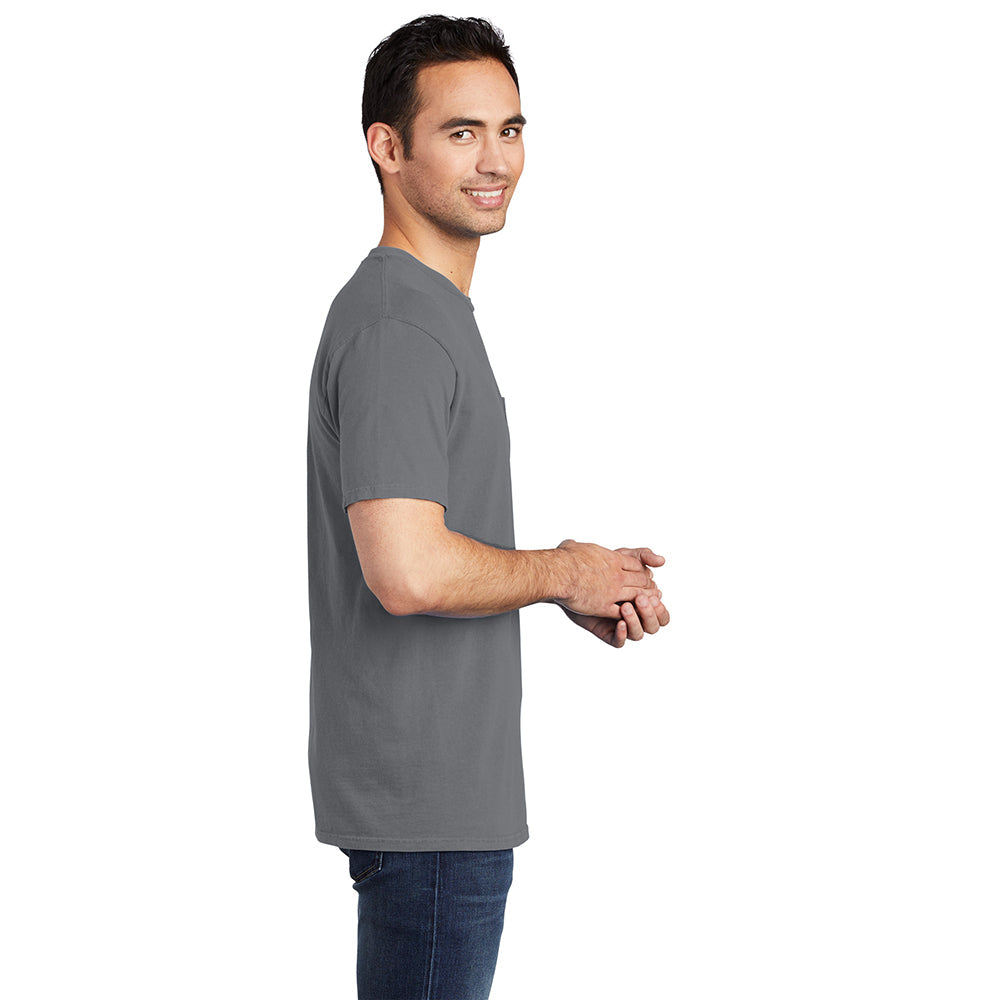 Port & Company PC099P Beach Wash® Garment-Dyed Ring Spun Pocket Tee