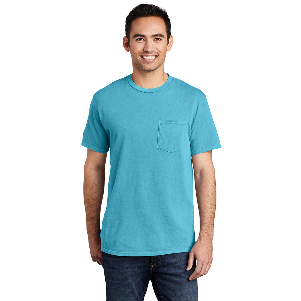 Port & Company PC099P Beach Wash® Garment-Dyed Ring Spun Pocket Tee