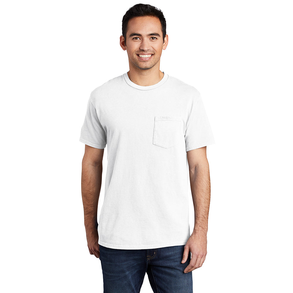 Port & Company PC099P Beach Wash® Garment-Dyed Ring Spun Pocket Tee