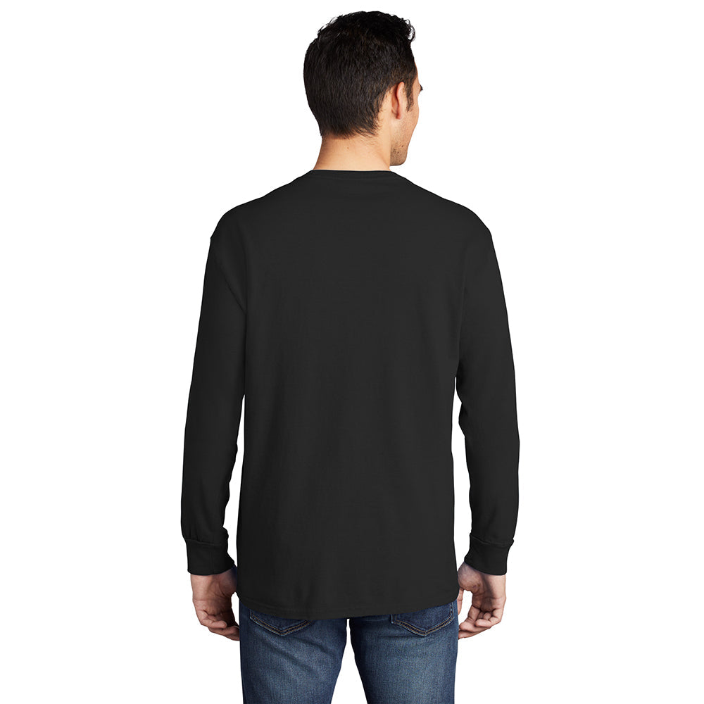 Port & Company PC099LSP Beach Wash® Ring Spun Long Sleeve Pocket Tee