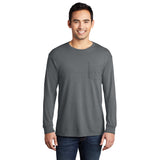 Port & Company PC099LSP Beach Wash® Ring Spun Long Sleeve Pocket Tee