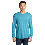 Port & Company PC099LSP Beach Wash® Ring Spun Long Sleeve Pocket Tee