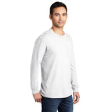 Port & Company PC099LSP Beach Wash® Ring Spun Long Sleeve Pocket Tee