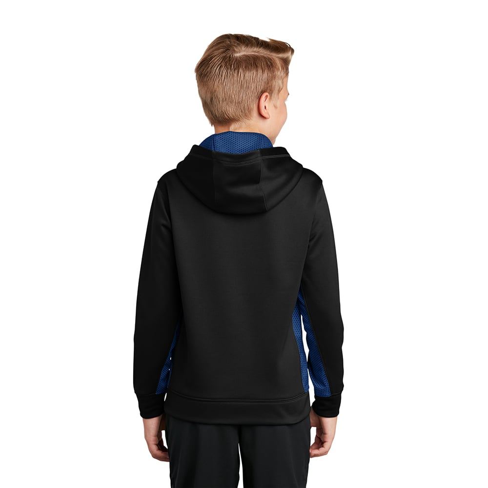 Sport-Tek YST239 Youth Sport-Wick CamoHex Fleece Colorblock Pullover