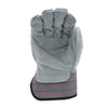 COR-7200R Split Leather Palm Glove/Striped Fabric Back+2.5" Cuff, 1 dozen (12 pairs)