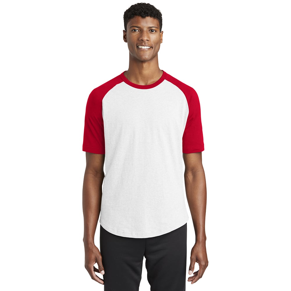 Sport-Tek T201 Colorblock Raglan 3/4 Short Sleeve Jersey