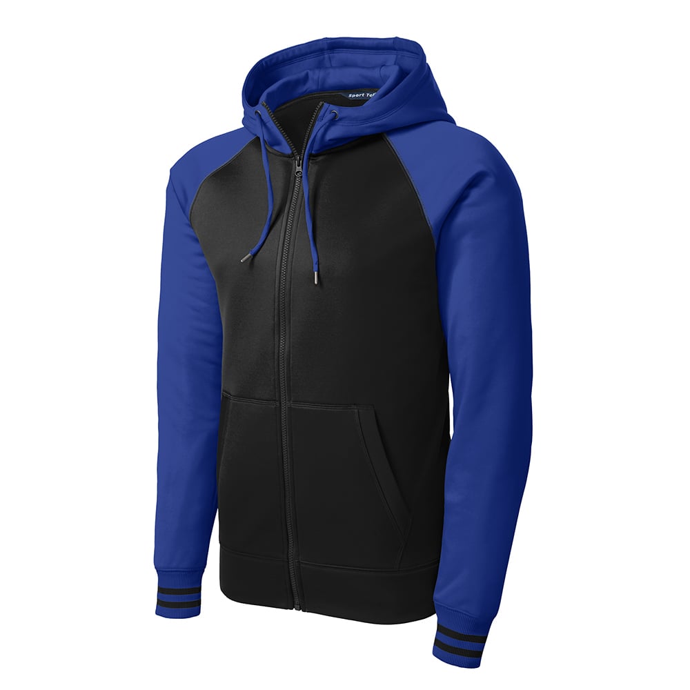 Sport-Tek ST236 Sport-Wick Colorblock Full-Zip Fleece Hooded Jacket