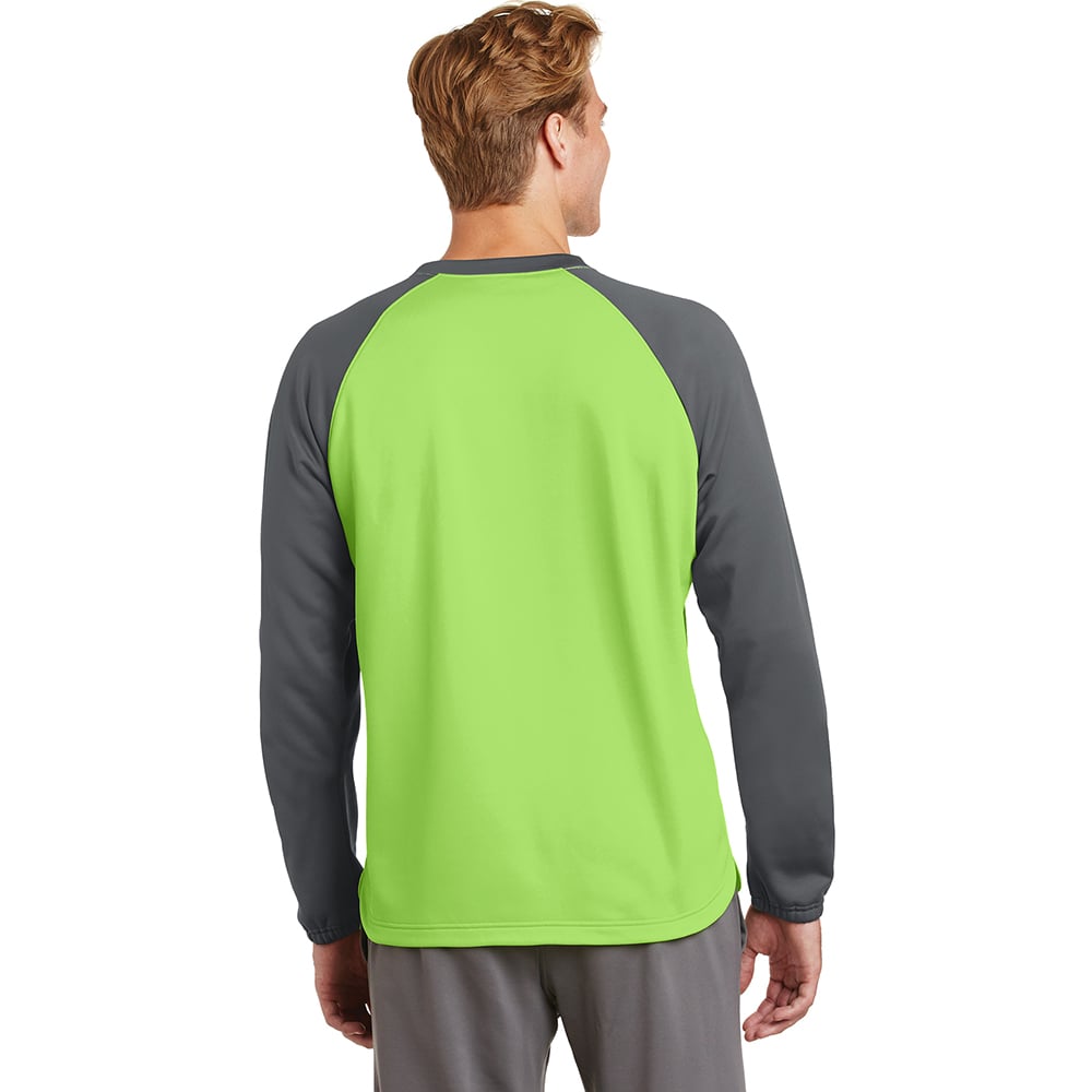 Sport-Tek ST242 Sport-Wick Colorblock Raglan Crew Neck Sweatshirt