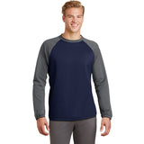 Sport-Tek ST242 Sport-Wick Colorblock Raglan Crew Neck Sweatshirt