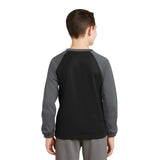 Sport-Tek YST242 Youth Sport-Wick Raglan Colorblock Fleece Crewneck