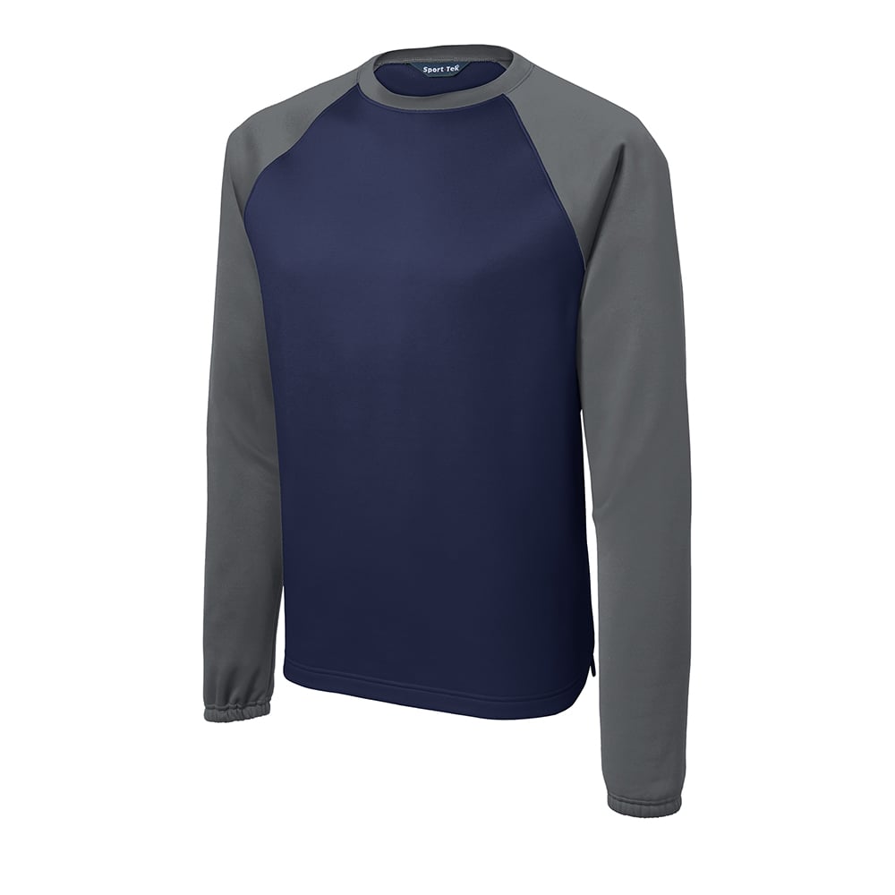 Sport-Tek YST242 Youth Sport-Wick Raglan Colorblock Fleece Crewneck