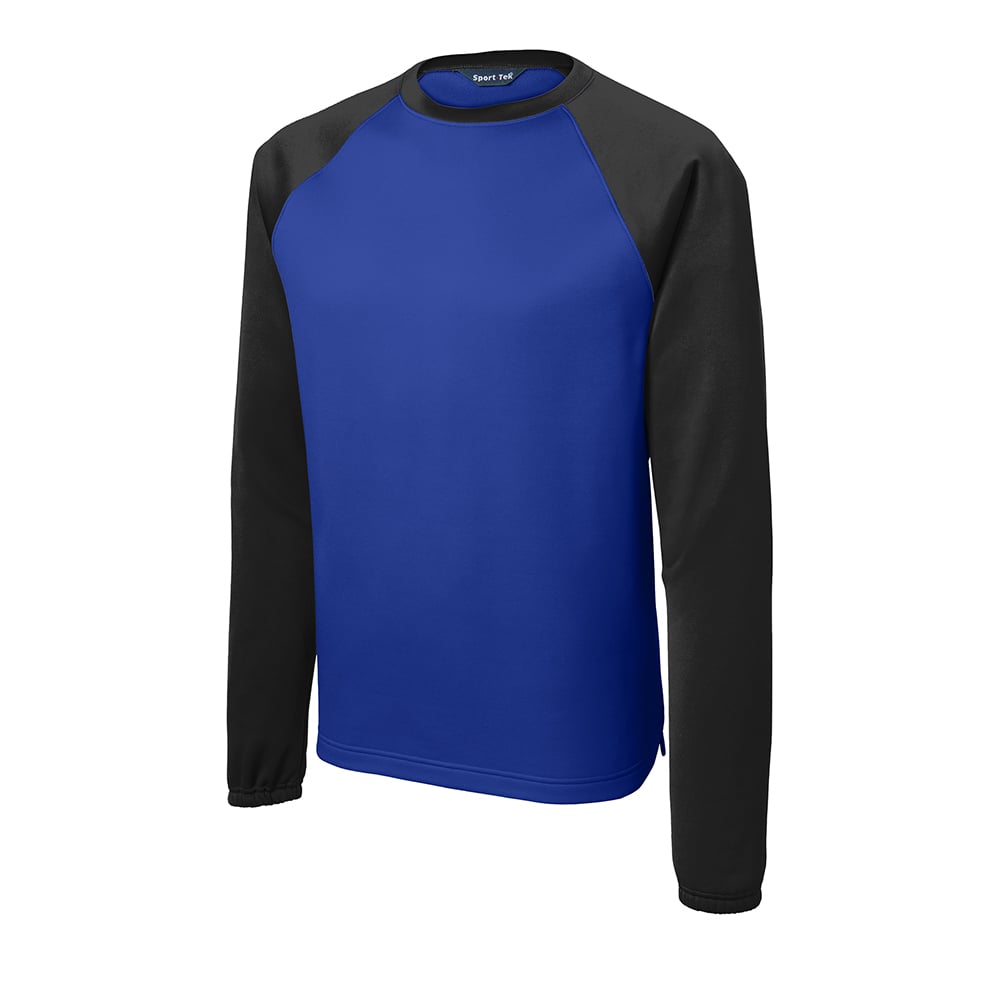 Sport-Tek YST242 Youth Sport-Wick Raglan Colorblock Fleece Crewneck