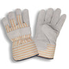 COR-7260 Foam & Fleece Lined Leather Palm Glove/Striped Canvas Back, 1 dozen (12 pairs)