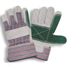 COR-7261JP Split Cowhide Palm Glove/Joint Palm+2.5" Rubberized Cuff, 1 dozen (12 pairs)