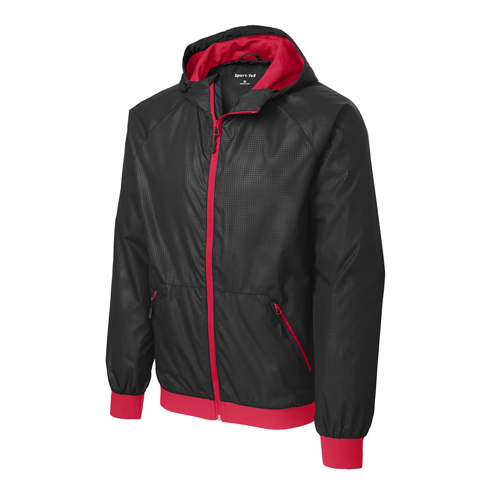 Sport-Tek JST53 Embossed Wind Jacket with Reflective Details