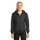 Sport-Tek LST53 Women's Embossed Wind Jacket with Reflective Details