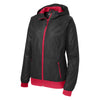 Sport-Tek LST53 Women's Embossed Wind Jacket with Reflective Details