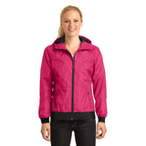 Sport-Tek LST53 Women's Embossed Wind Jacket with Reflective Details