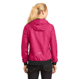 Sport-Tek LST53 Women's Embossed Wind Jacket with Reflective Details