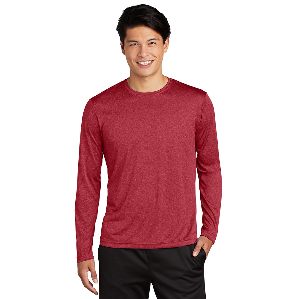 Sport-Tek ST360LS Heather Contender Long Sleeve Crew Neck Tee