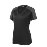 Sport-Tek LST354 PosiCharge Women's Contrast Sleeve Competitor Tee