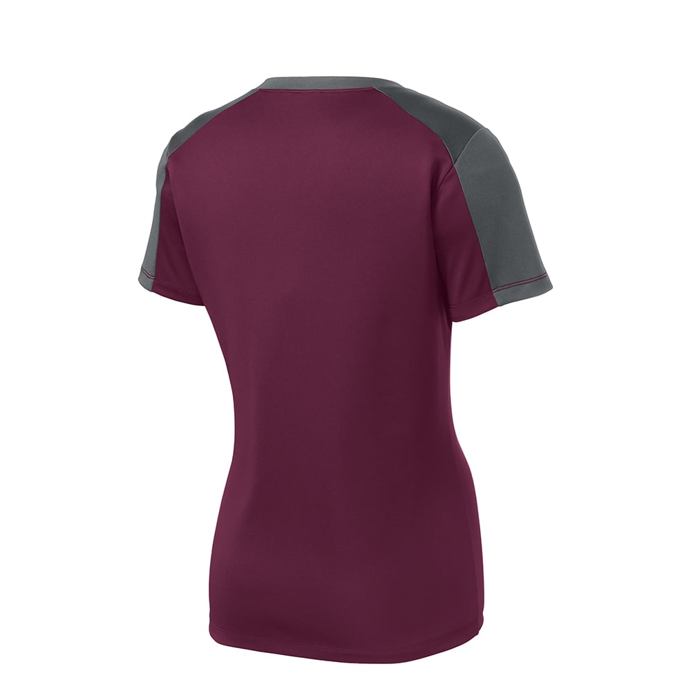 Sport-Tek LST354 PosiCharge Women's Contrast Sleeve Competitor Tee