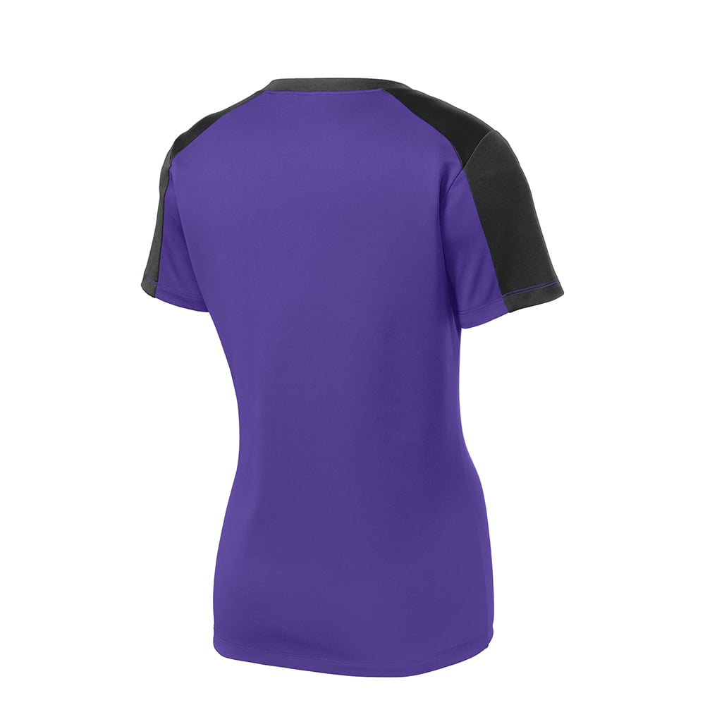 Sport-Tek LST354 PosiCharge Women's Contrast Sleeve Competitor Tee