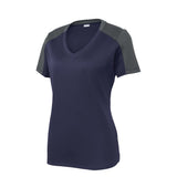 Sport-Tek LST354 PosiCharge Women's Contrast Sleeve Competitor Tee