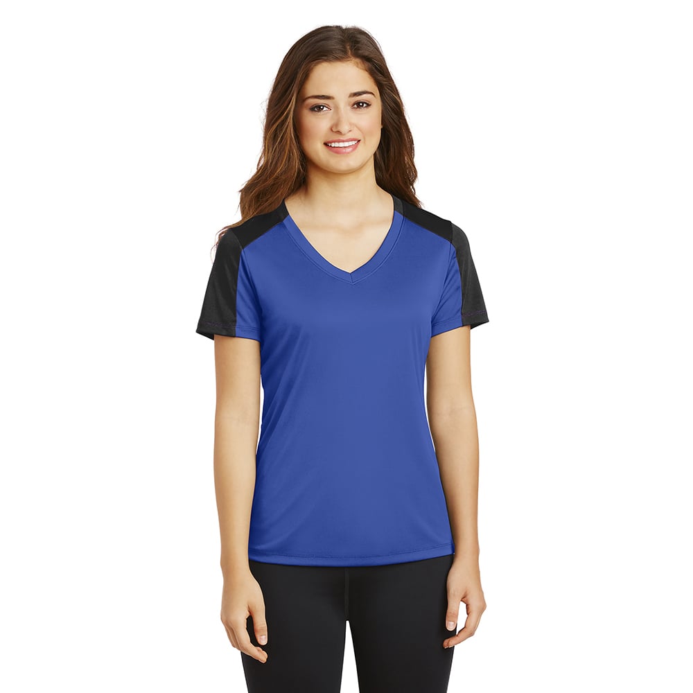 Sport-Tek LST354 PosiCharge Women's Contrast Sleeve Competitor Tee