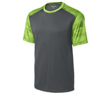 Sport-Tek ST371 CamoHex Two-Tone Crew Neck T-Shirt