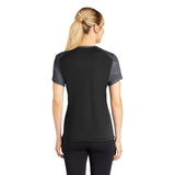 Sport-Tek LST371 Women's CamoHex Two-Tone V-Neck T-Shirt
