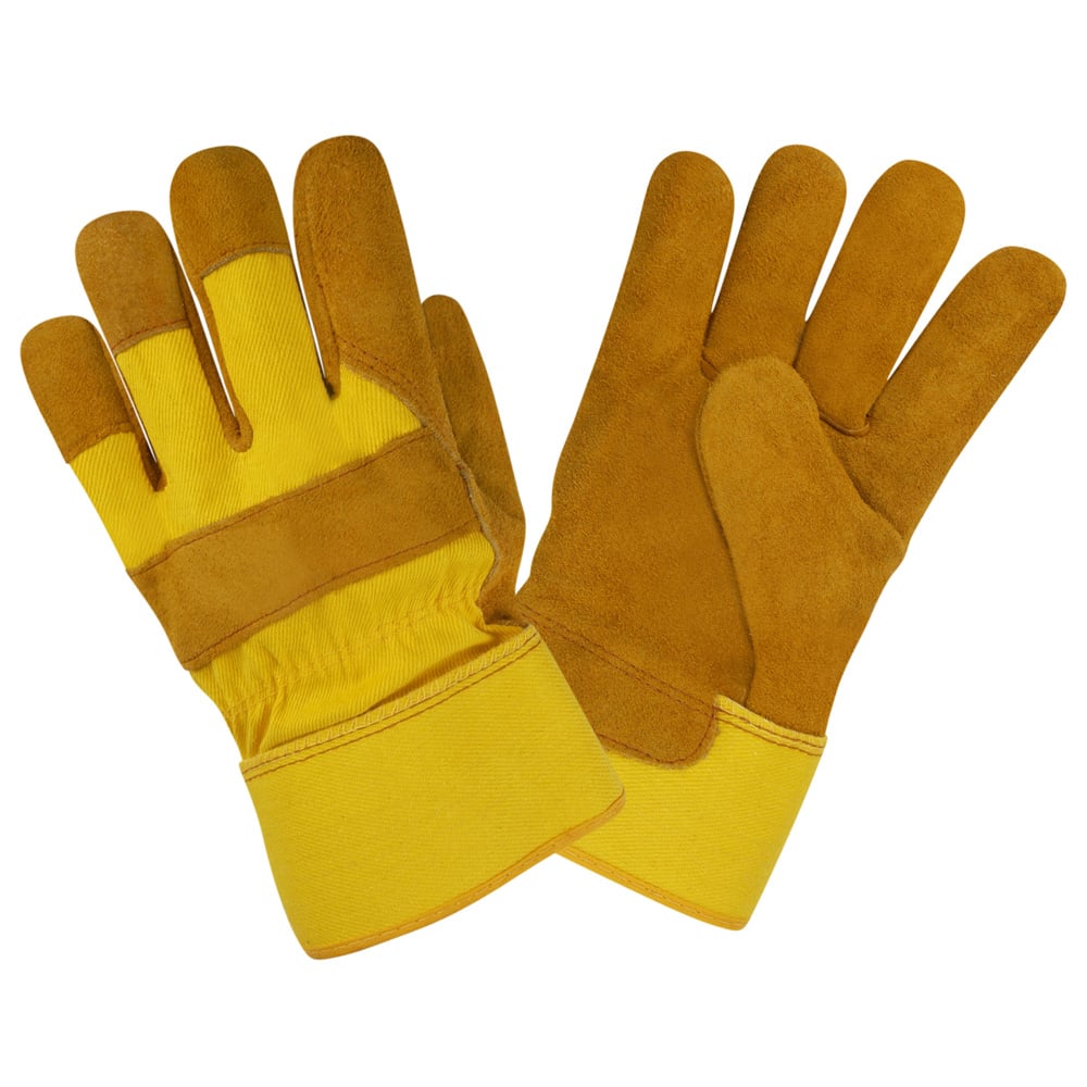 Cordova 7380 Premium Shoulder Cowhide Glove with Yellow Canvas Back, 1 dozen (12 pairs)