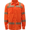 Hi-Vis Safety Shirt, Lightweight Button Down, Class 3