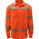 Hi-Vis Safety Shirt, Lightweight Button Down, Class 3