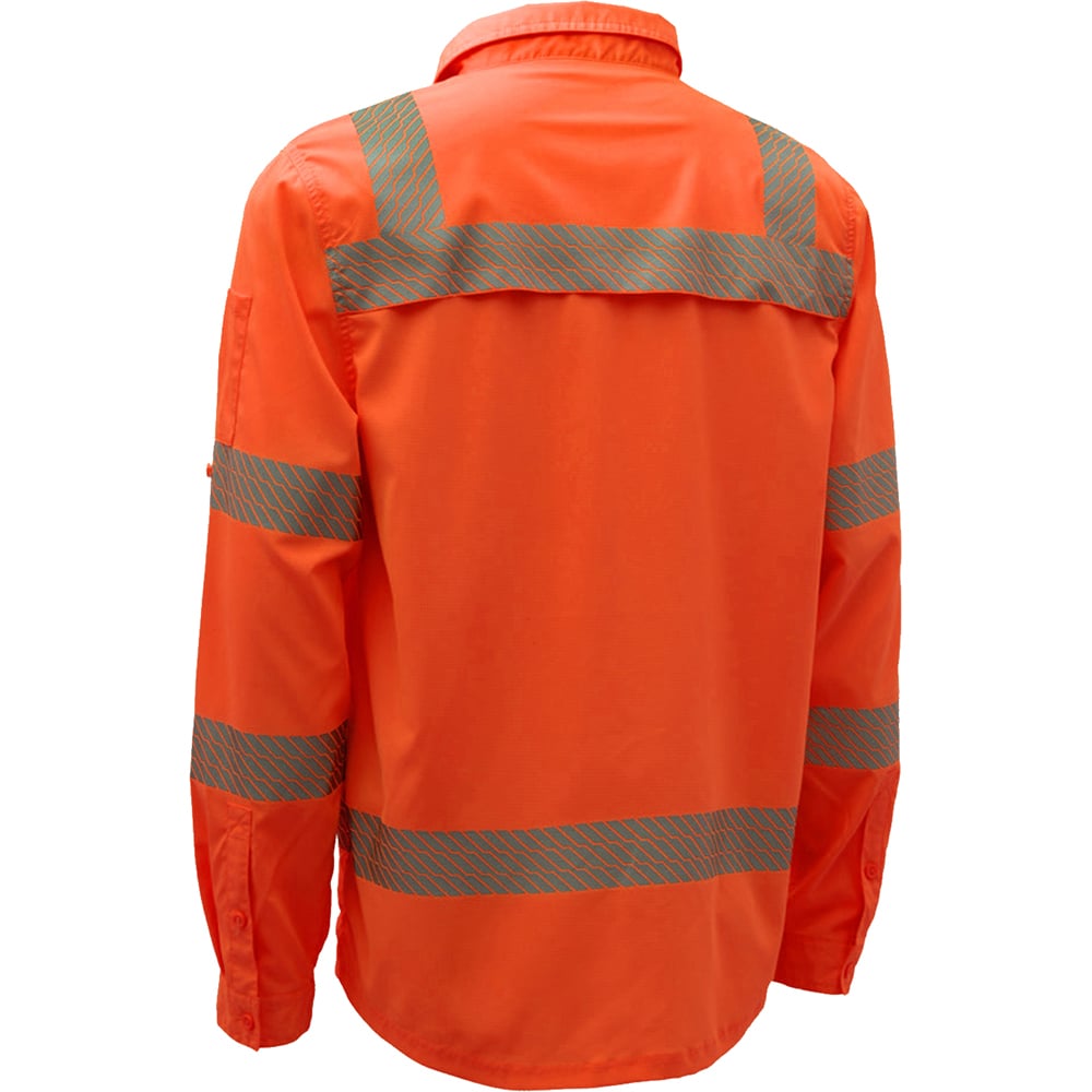 Hi-Vis Safety Shirt, Lightweight Button Down, Class 3