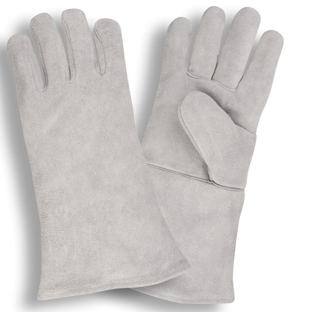 COR-76059 Sock Lined Cowhide Welders Glove/Welted Seams+Wing Thumb, 1 dozen (12 pairs)