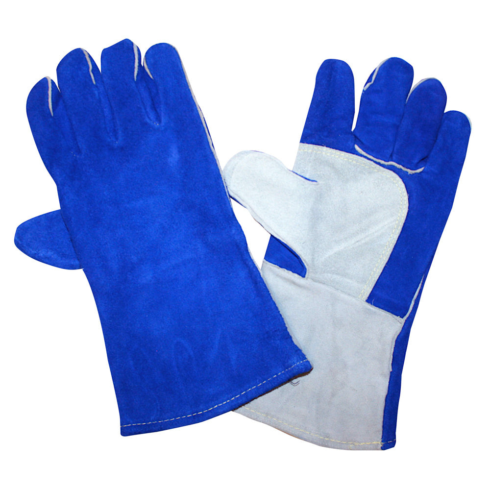 COR-7615 Sock Lined Cowhide Welders Gloves/Reinforced Palm+Thumb Patch, 1 dozen (12 pairs)