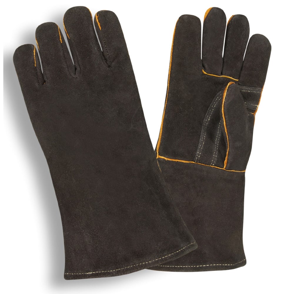 COR-76205 Cotton Sock Lined Welders Glove/Reinforced Palm+Kevlar® Sewn, 1 dozen (12 pairs)