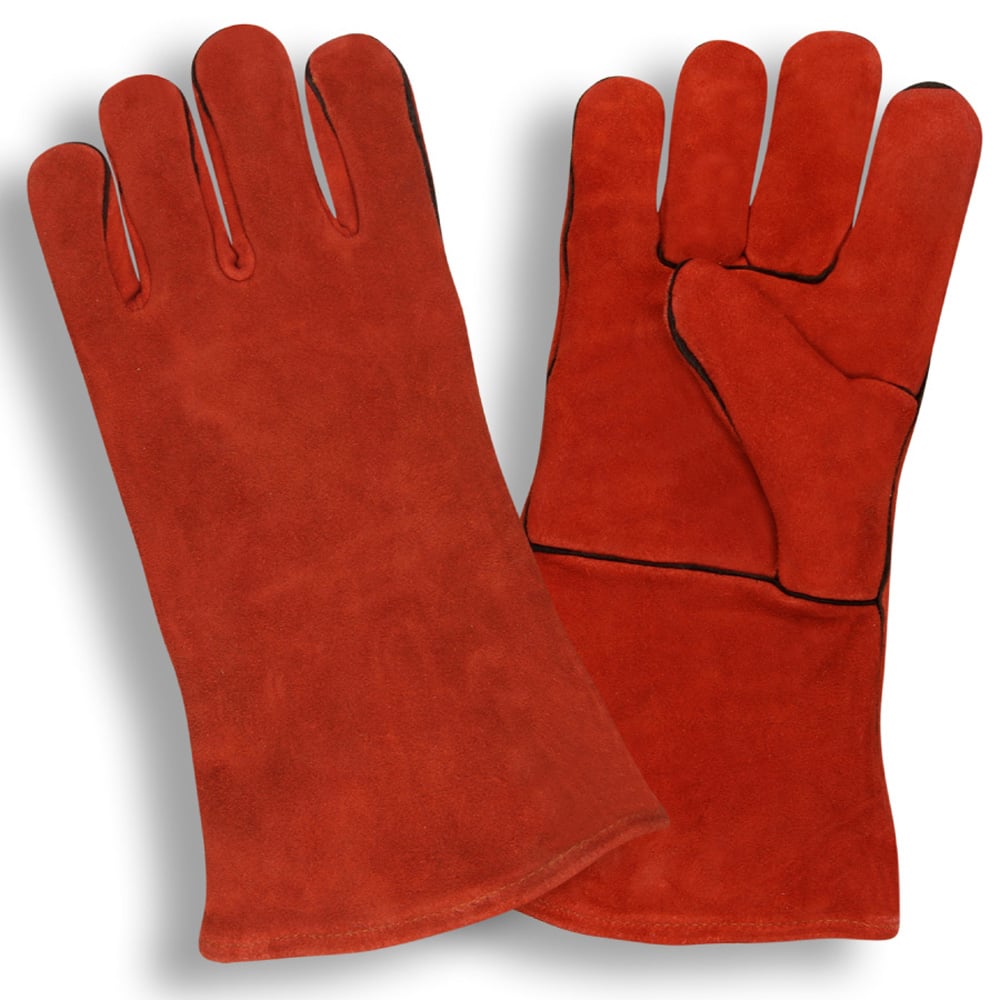 COR-7630 Fully Sock Lined Cowhide Welders Glove/Welted Seams, 1 dozen (12 pairs)